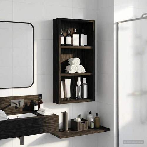 Bathroom cabinet black oak - cabinet,