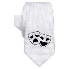 'Comedy & Tragedy Masks' White