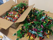 Vintage foil Garland decorations from the 90s. Bundle Joblot. Christmas Decs