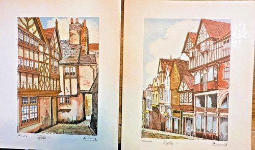 Antique 1930 lot 10 color - antique, of