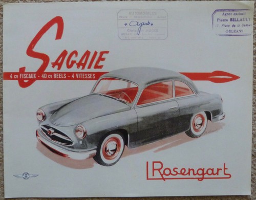 Rosengart sagaie saloon - rosengart, cabrio