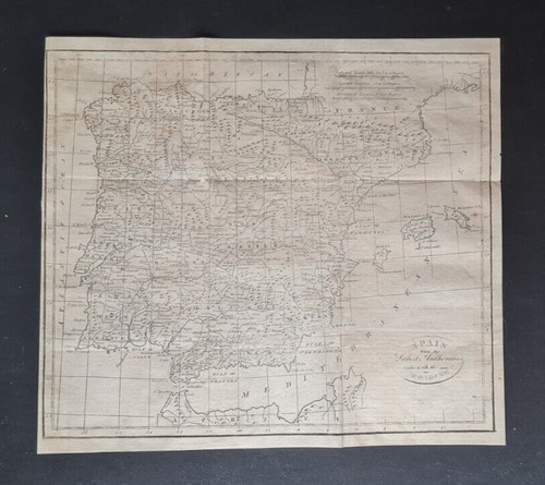 Antique map spain - spain,