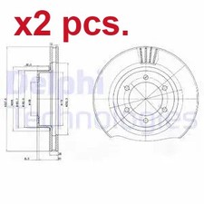 X2 PCS FRONT BRAKE DISC ROTOS