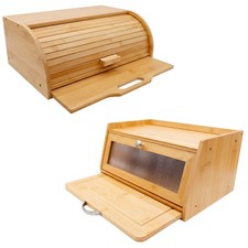 Bamboo Bread Bin Box with