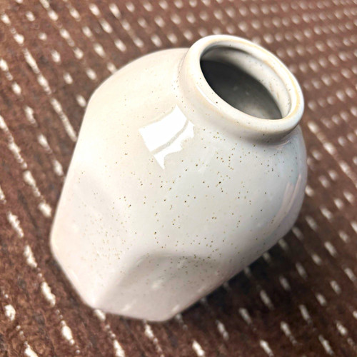 White grey speckled glazed - speckled,