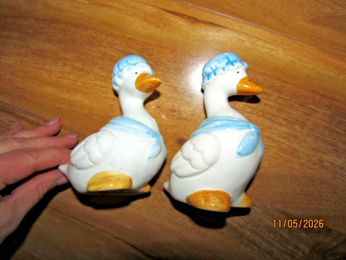 Vintage goose salt - goose, pepper