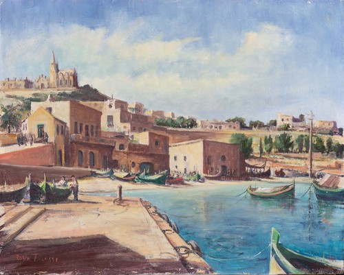 Antique oil painting - antique,