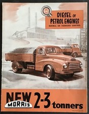 MORRIS 2-3 TON TRUCKS Sales Brochure Aug 1957 #H.5783