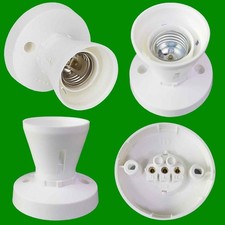 2x Edison Screw E27 White