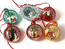 SIX VINTAGE DIORAMA CHRISTMAS