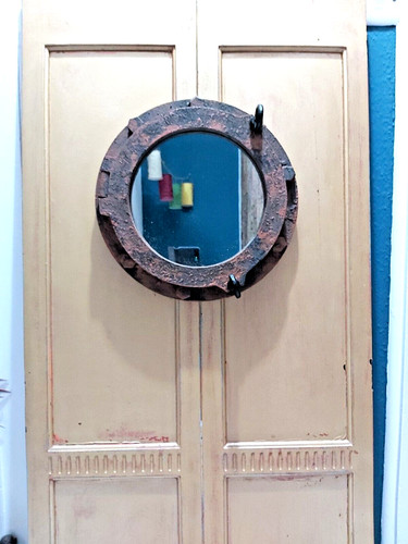 Rust effect porthole mirror - mirror,