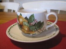 Vintage ‘Wade’ Giant Ivory Cup and Saucer – Pears & Plums