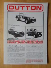 DUTTON Phaeton S3 Melos & Sierra orig 1982 UK Mkt Kit Car Sales Leaflet Brochure