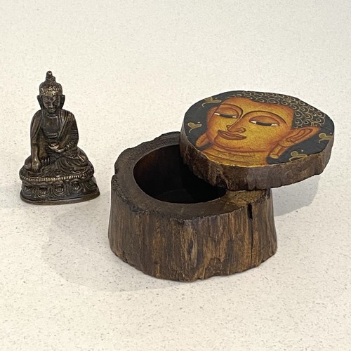 Wooden buddha box trinket - buddha,