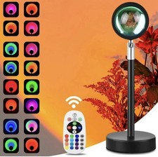 Sunset Lamp Projector 16 Colours LED Sunset Projection Light Remote Control UK