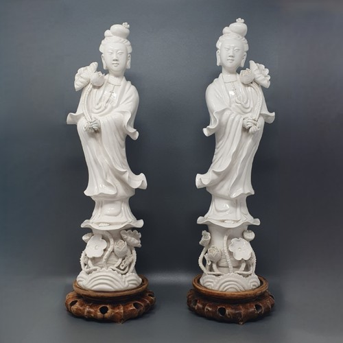 Pair large chinese blanc - blanc, de