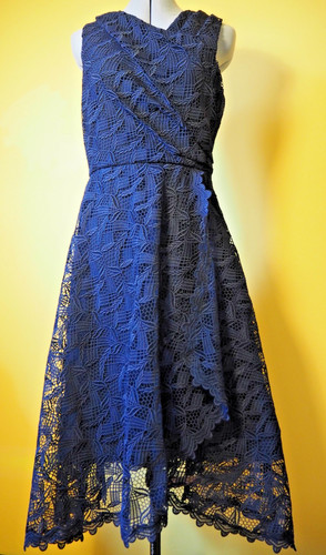 Reiss navy eyelet - navy, lace