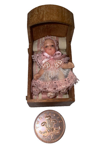 Dolls house crib - house,