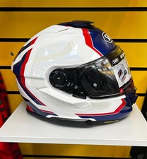 SHOEI GT AIR 3 REALM HELMET WITH INTERNAL SUNVISOR  + PINLOCK TC-10 WHITE + BLUE