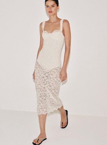 Zara women lace midi - zara, dress