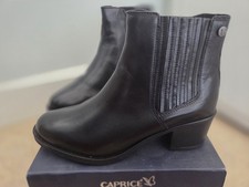 Caprice Black Nappa Ankle