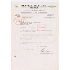 1949 Billhead, Reavell Bros