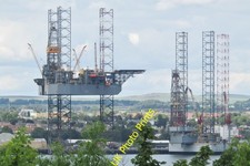 Photo A3 Dundee - Oil Rigs Tayport Two drilling rigs laid up at Dundee D c2017