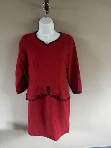 1940s style handmade red dress - style,