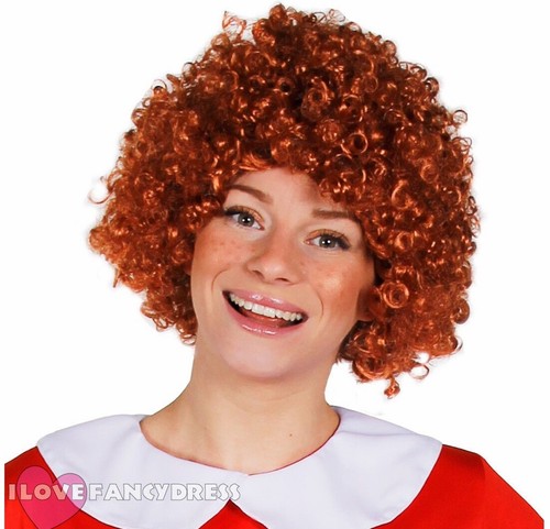 Ginger curly afro wig theatre - ginger,