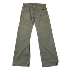 Levis 752 Denim Jeans Straight Fit Zip Fly Green Mens W30 L29