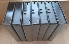 7 x Vintage Empty Black Plastic VHS Storage Cases, Vintage