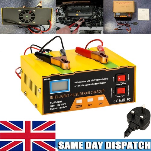 Car battery charger lcd - battery,