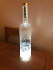 Empty Bottle Belvedere Vodka crafts Frosted Glass, 1.75 L