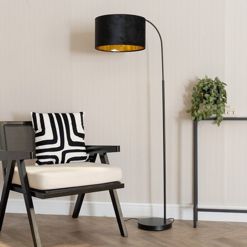 Curved floor lamp black - floor,