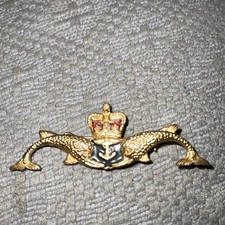 Vintage Royal Navy Submariner Enamel Pin Lapel Badge Sweetheart Brooch