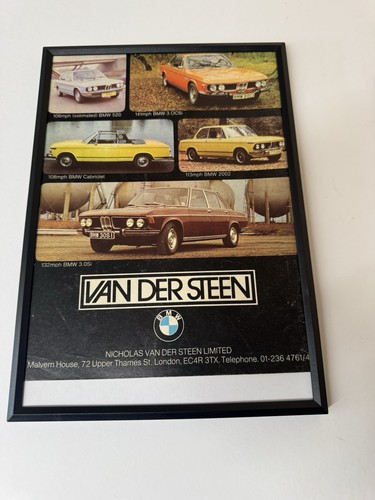 Framed original 1970 bmw - original, 1970’s