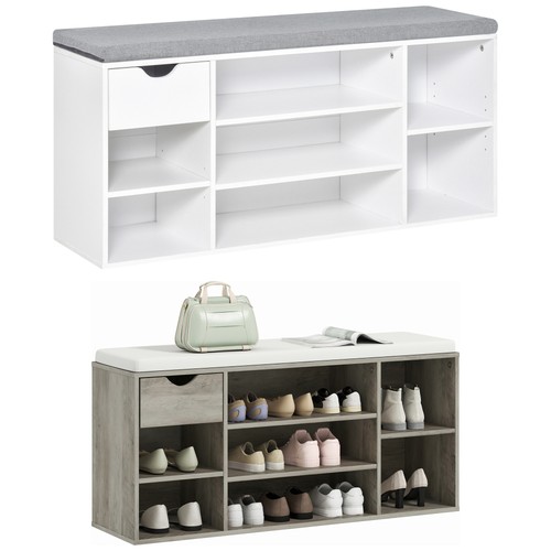Homcom shoe storage bench - shoe,