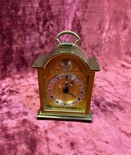 A Swiza 8 Day Wind-Up Alarm Carriage Clock Swiss Made. Welch regiment interest. 