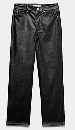 Women black faux leather - m&s, women's