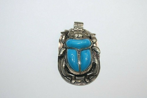 Egyptian antique silver scarab - egyptian,
