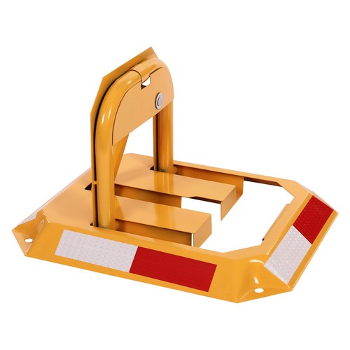 Foldable parking barrier lock - parking,