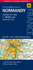 AA Road Map Normandy (AA Touring Map France 02) (AA Maps) by AA Publishing Book