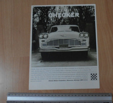 1966 Checker Motors Corp Sales Brouchure Taxi/Marathon/Sedan/Limo