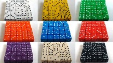 Dice 7mm D6 Opaque x25 assorted colours
