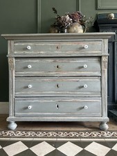 Vintage Painted Pine Chest Of