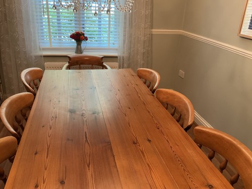 Solid pine table and - solid,