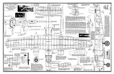 Mitchell B-25 33 3/8" span