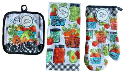 Garden veggies kitchen towel - garden,