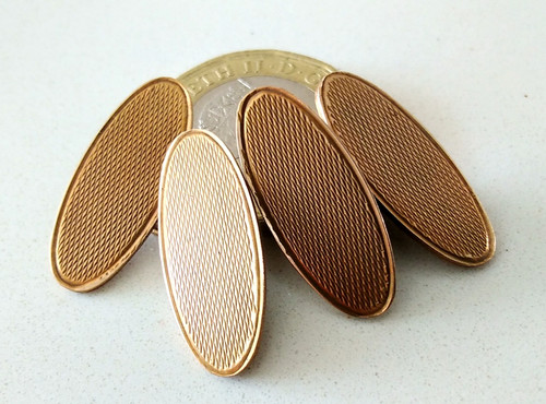 Vintage cufflinks 9ct gold - vintage,