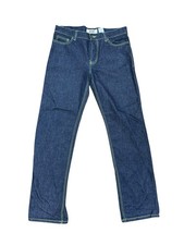 Vintage Moschino 90s Menswear Denim Jeans With Peace Sign Back Pocket